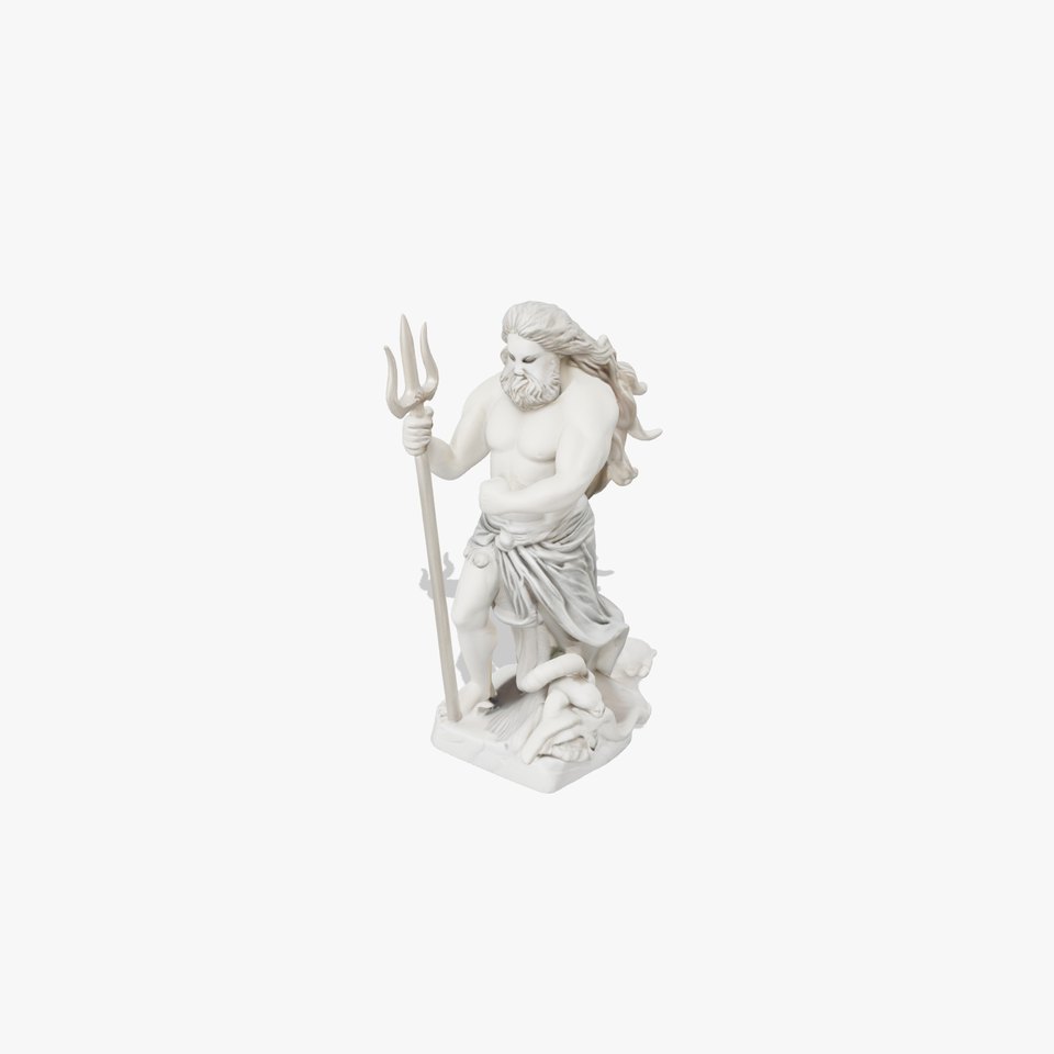 Poseidon Mythological Statue model pack
